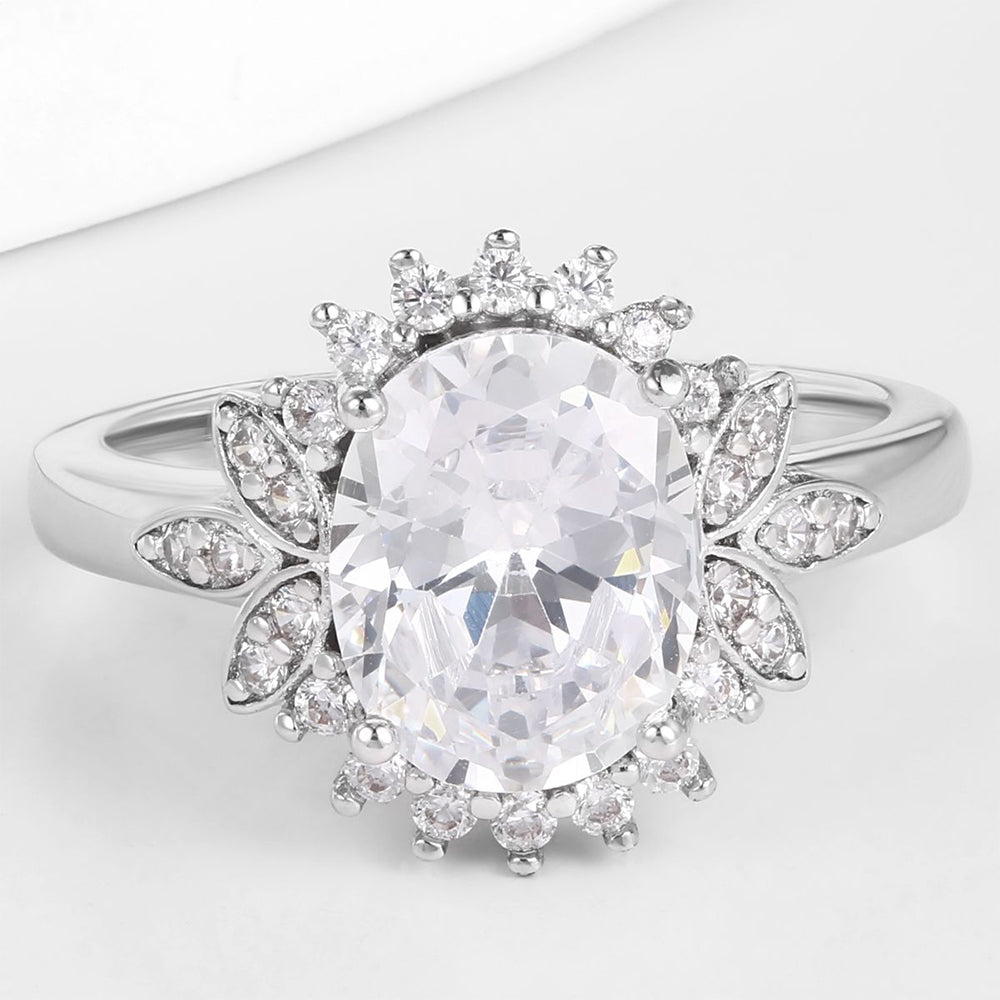 Arany tónusú Emporia Ötvözetű Gyűrű Fehér Emporia® Kristállyal