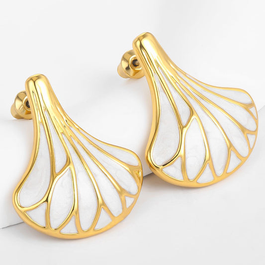 Arany tónusú Emporia Ötvözetű Fülbevaló Tűzzománccal