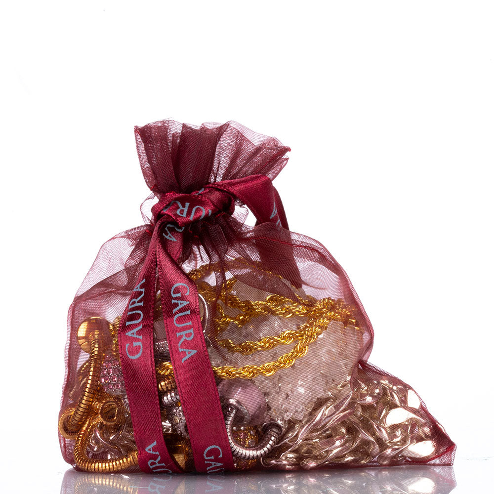 Emporia szatén hatású ékszertartó ajándéktasak, L