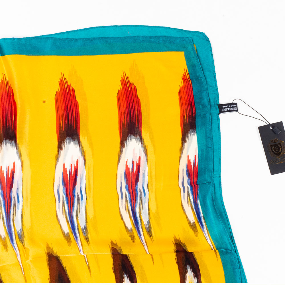 Páva Prizma Sál, 85 X 180 Cm, Narancs, 100% Vegán Selyem