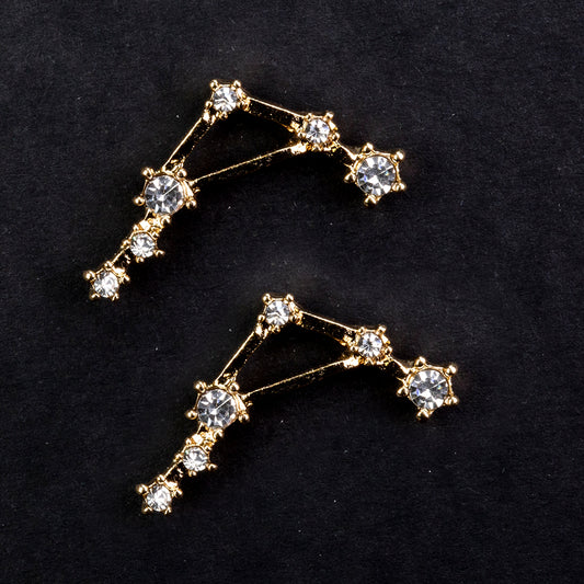 Mérleg Arany tónusú Emporia Ötvözetű Fülbevaló Fehér Emporia® Kristállyal