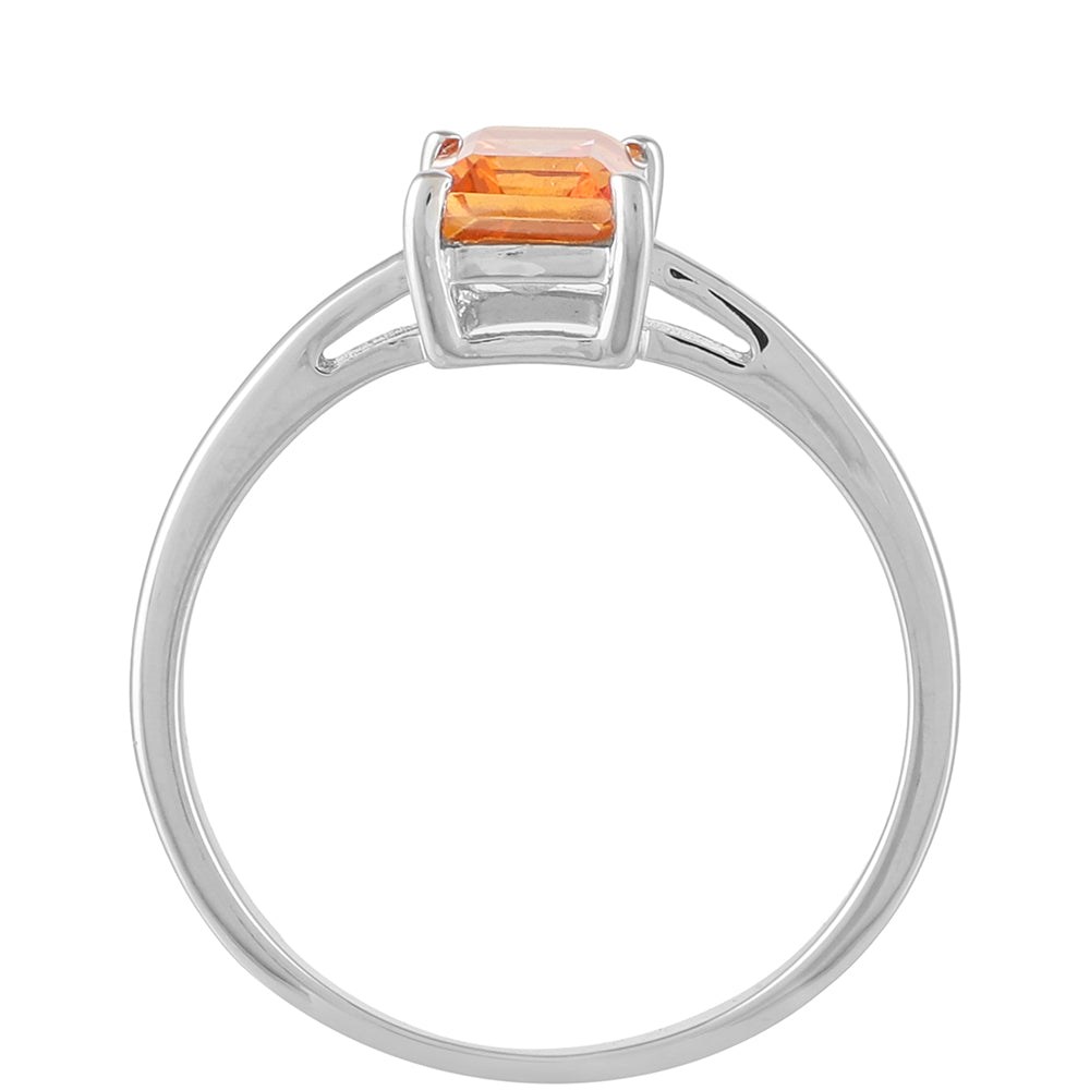 Ezüst Gyűrű Padparadschai Kvarccal