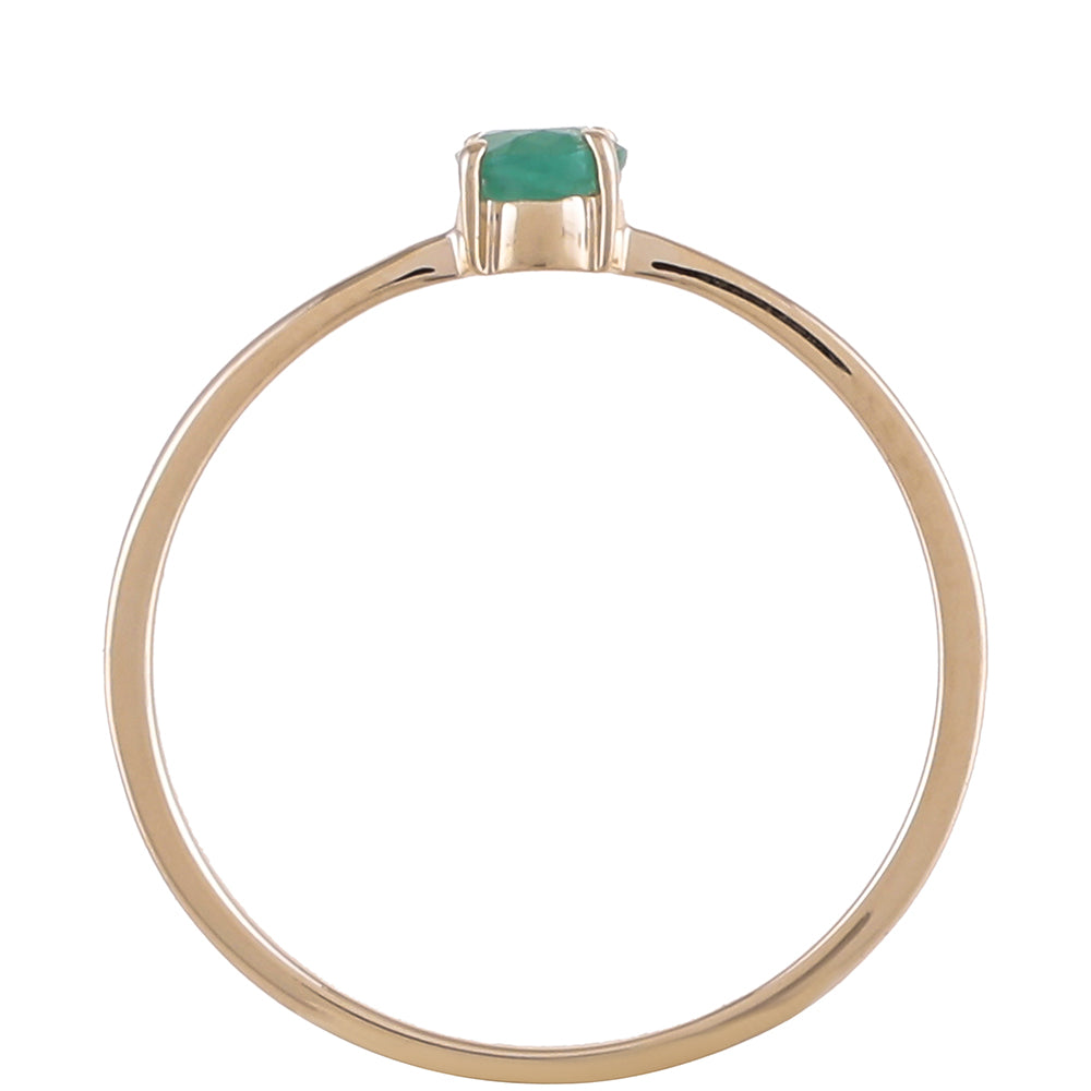 9 Karátos Arany Gyűrű Brazil Smaragddal