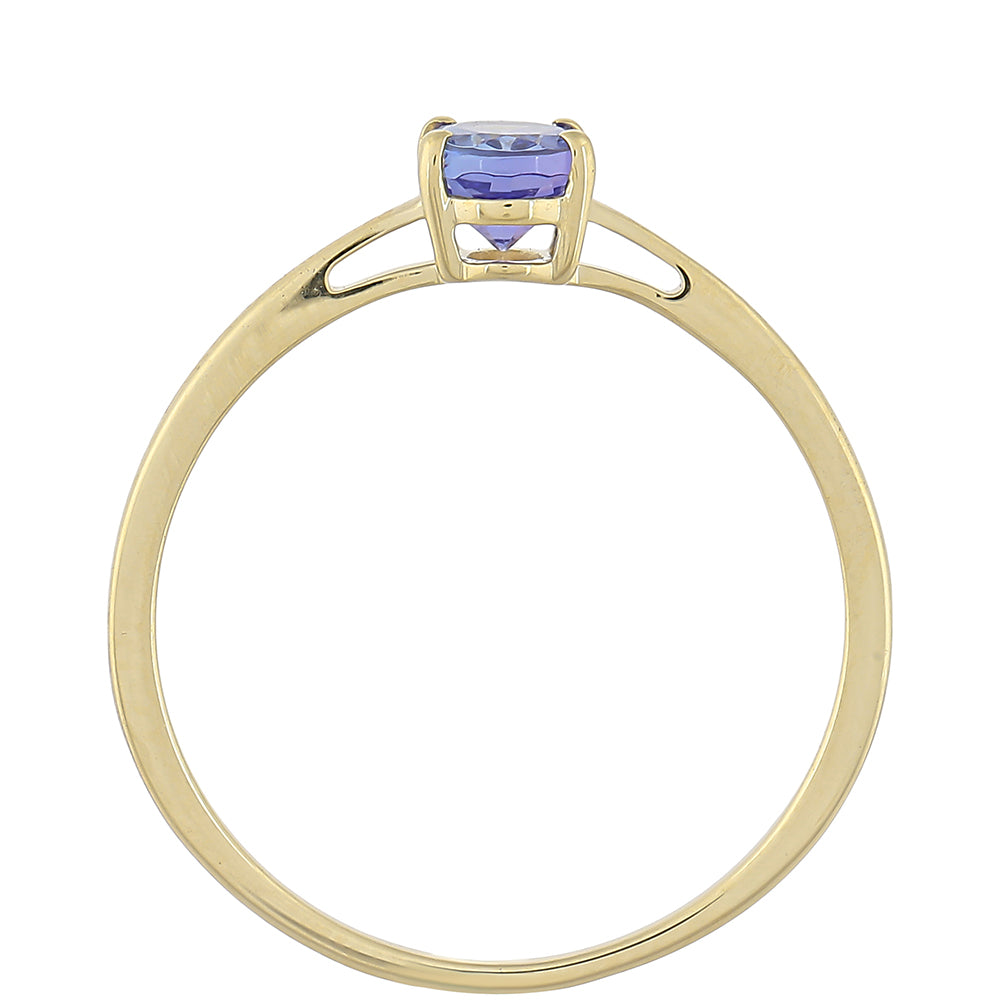 9 Karátos Arany Gyűrű "AAA" Osztályú Tanzanittal