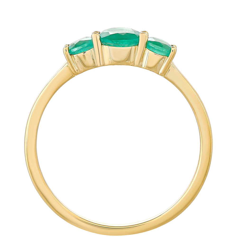 9 Karátos Arany Gyűrű Brazil Smaragddal