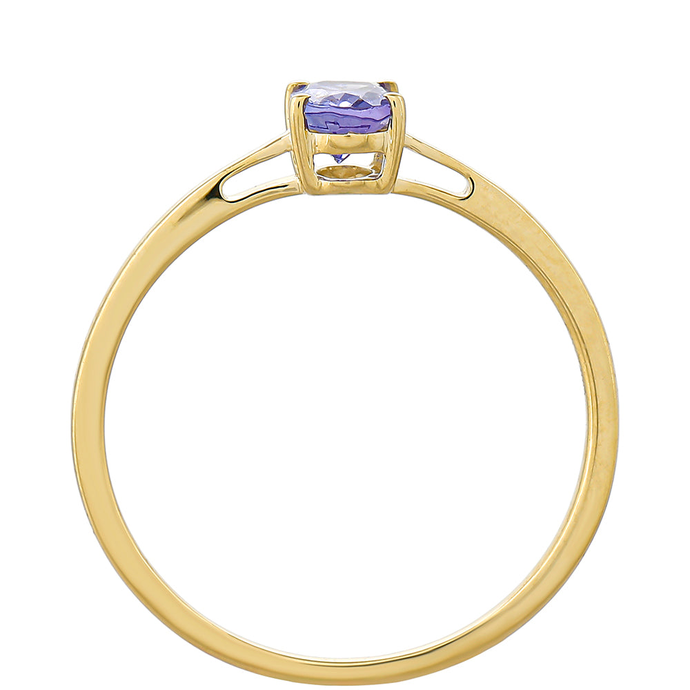 9 Karátos Arany Gyűrű "AAA" Osztályú Tanzanittal