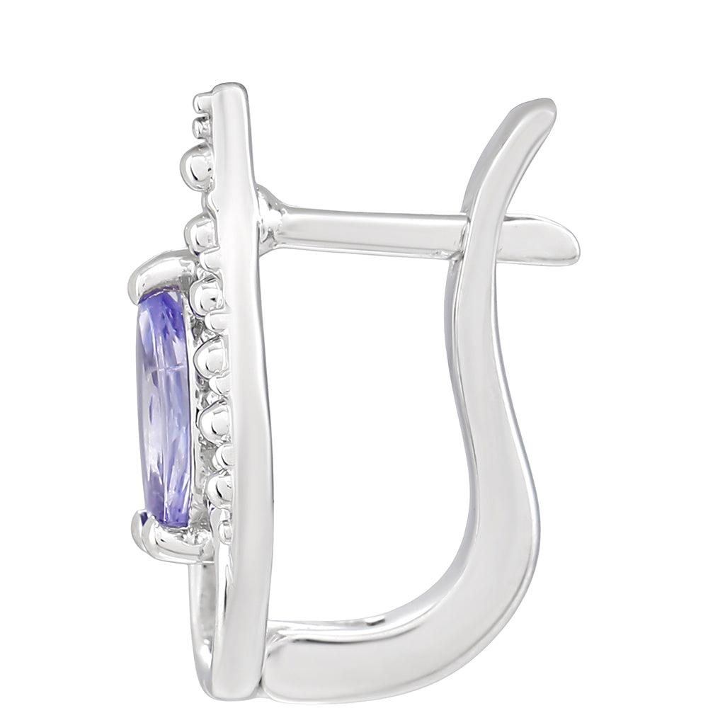 Ezüst Fülbevaló "AAA" Osztályú Tanzanittal