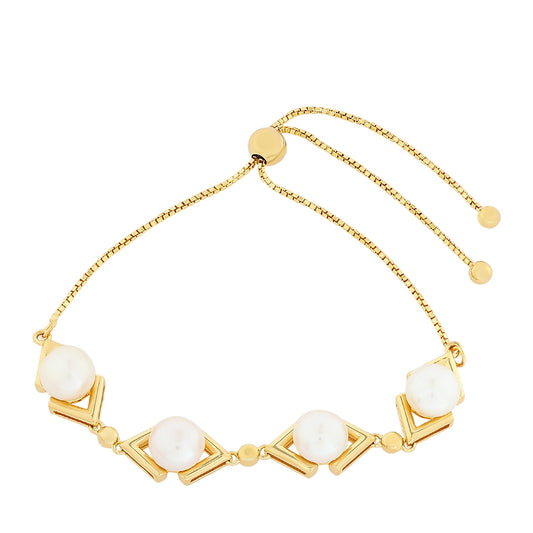 Arannyal Bevont Ezüst Karkötő Barokk Édesvízi Tenyésztett Gyönggyel