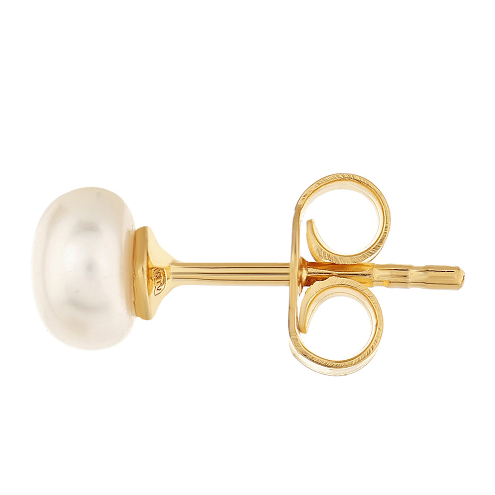 Arannyal Bevont Ezüst Fülbevaló Barokk Édesvízi Tenyésztett Gyönggyel