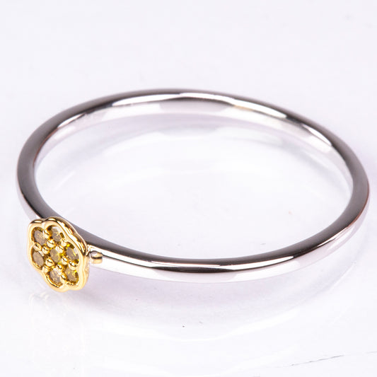 Ezüst Gyűrű Verona-i Zöld Gyémánttal