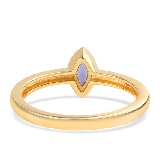 Arannyal Bevont Ezüst Gyűrű Iolittal