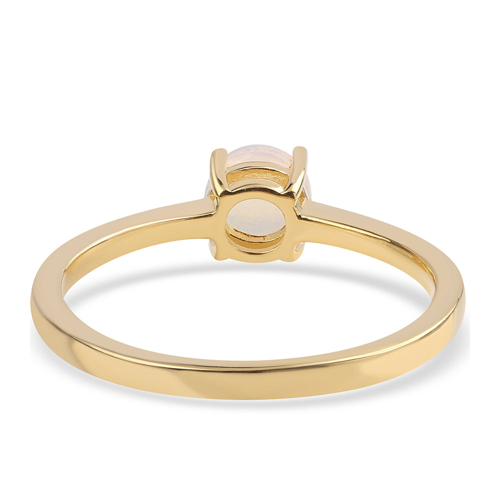 Arannyal Bevont Ezüst Gyűrű Etiópiai Opállal