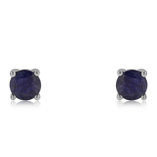 Ezüst Fülbevaló Ausztrál Kék Zafírral