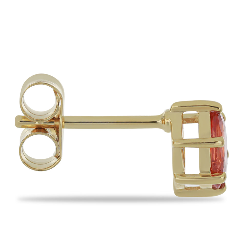 9 Karátos Arany Fülbevaló Ceyloni Narancs Zafírral