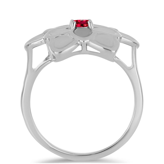 Ezüst Gyűrű Cruzeroi Rubellittel
