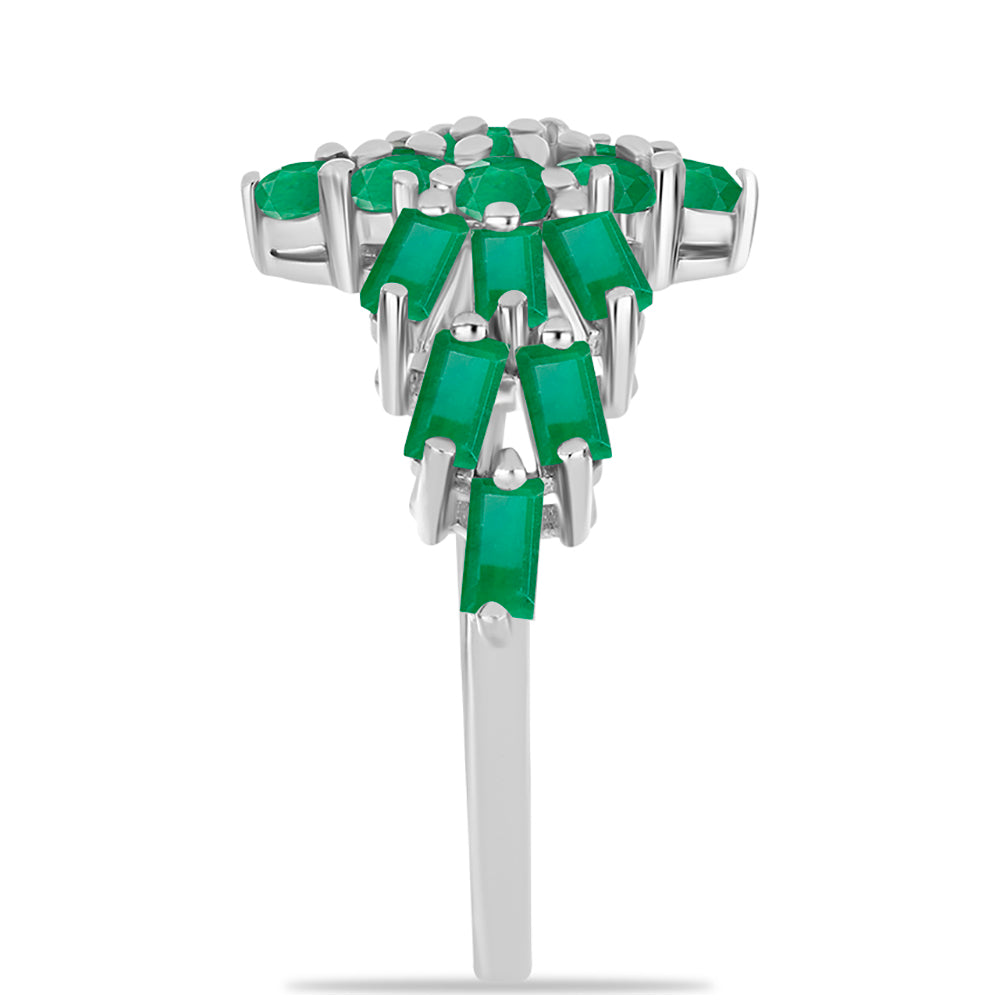 Ezüst Gyűrű Brazil Smaragddal