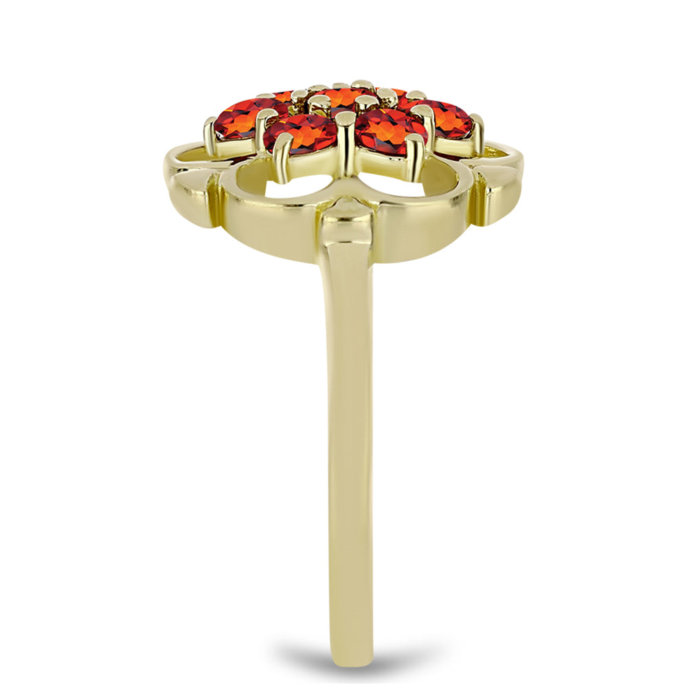 Arannyal Bevont Ezüst Gyűrű Madeirai Citrinnel