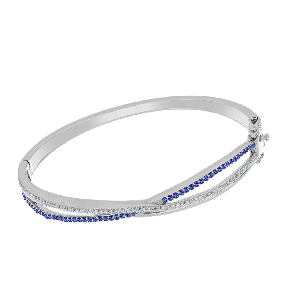 Ezüst Karperec Tanzanittal és Fehér Topázzal