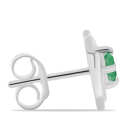 Ezüst Fülbevaló Brazil Smaragddal