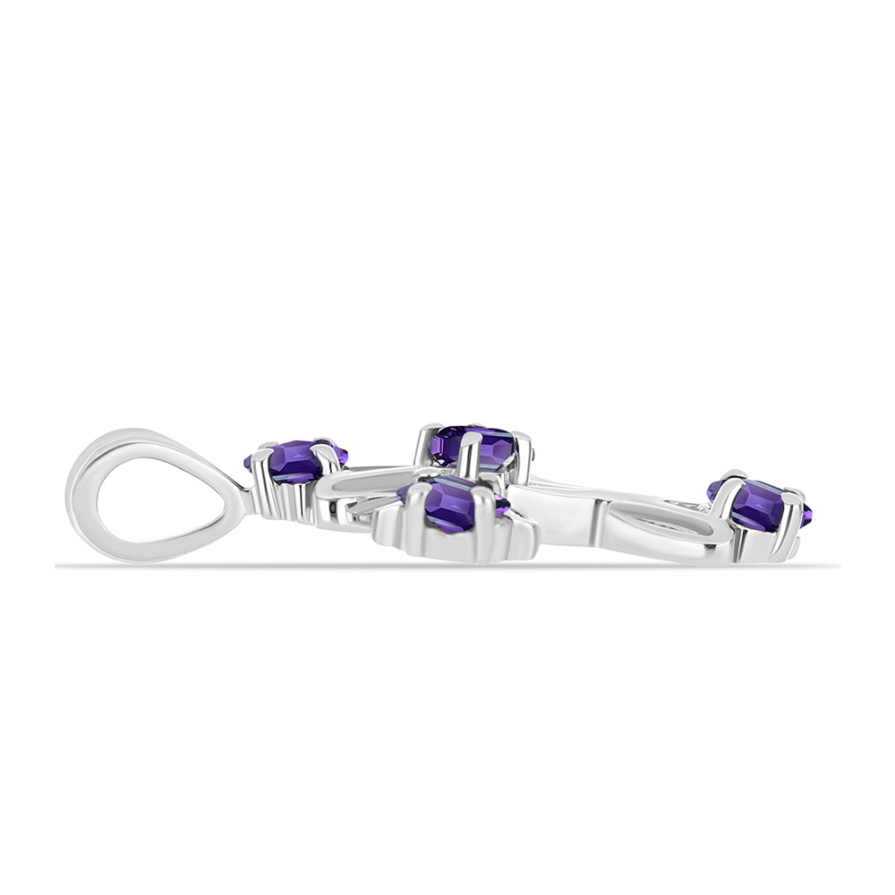 Kereszt Ezüst Medál Marokkói Ametiszttel