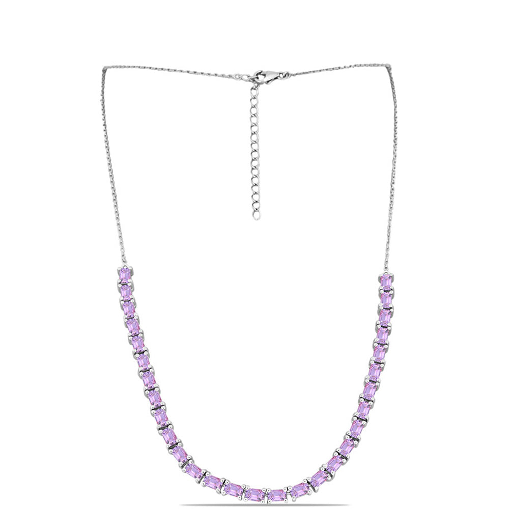 Ezüst Nyaklánc Rose De France Ametiszttel