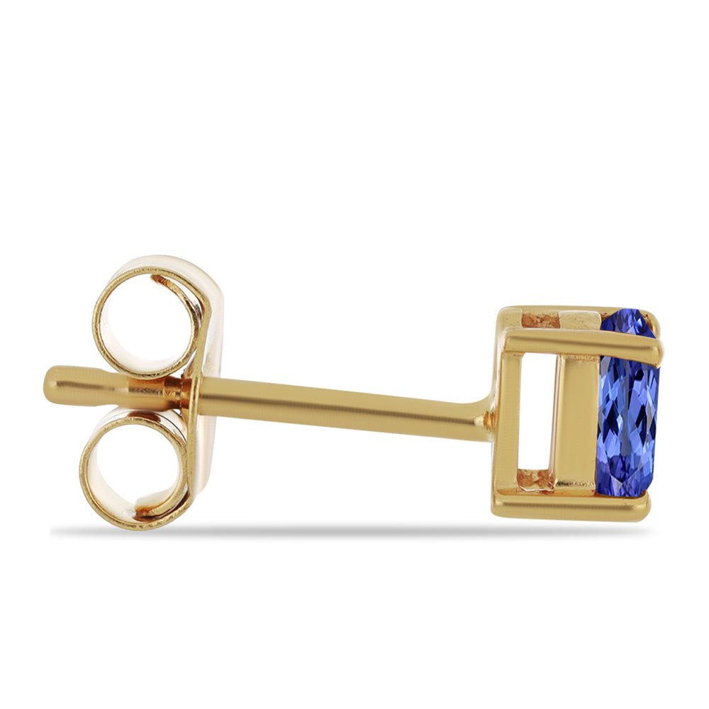 Arannyal Bevont Ezüst Fülbevaló Tanzanittal