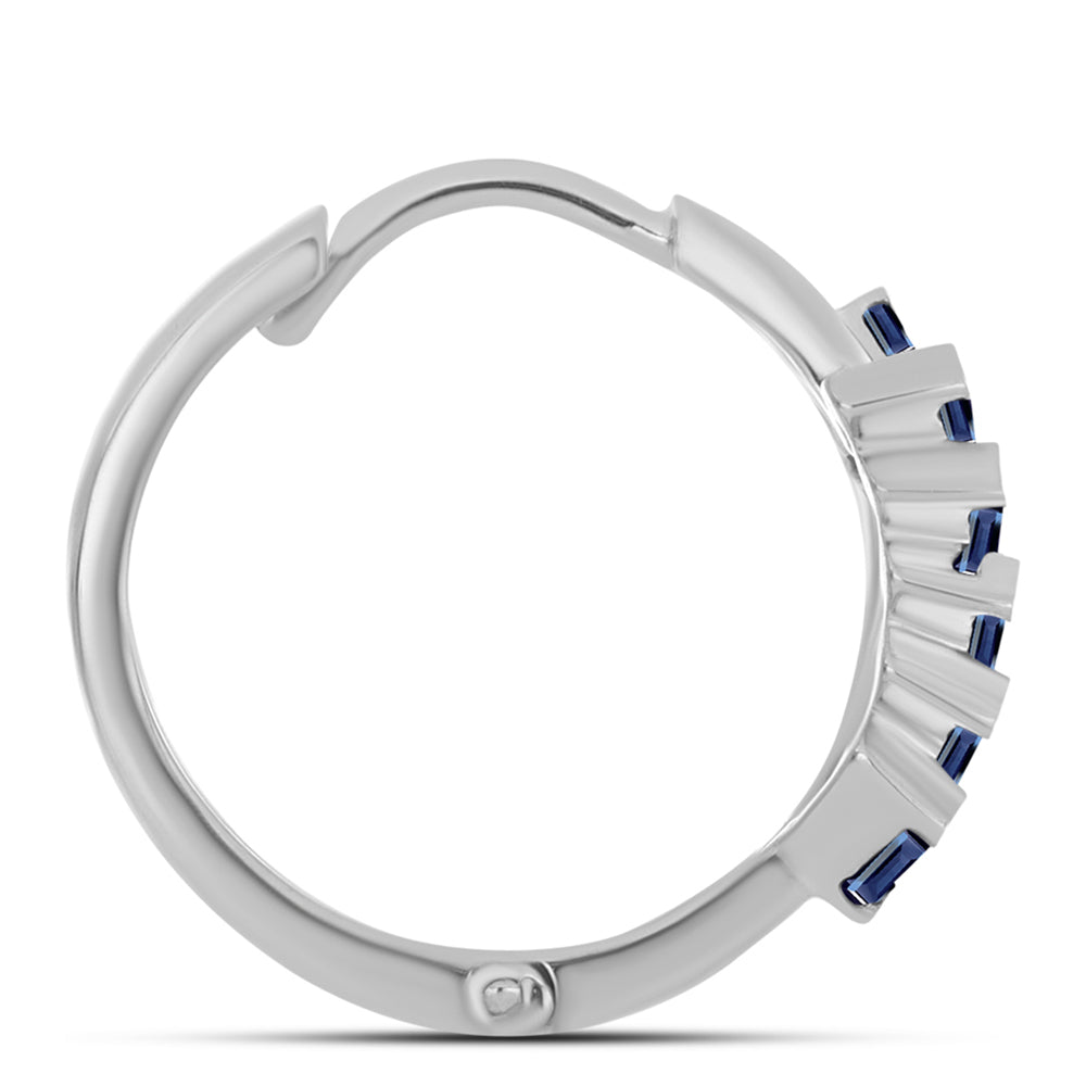 Ezüst Fülbevaló "Császár Lila" Moissanite-tel