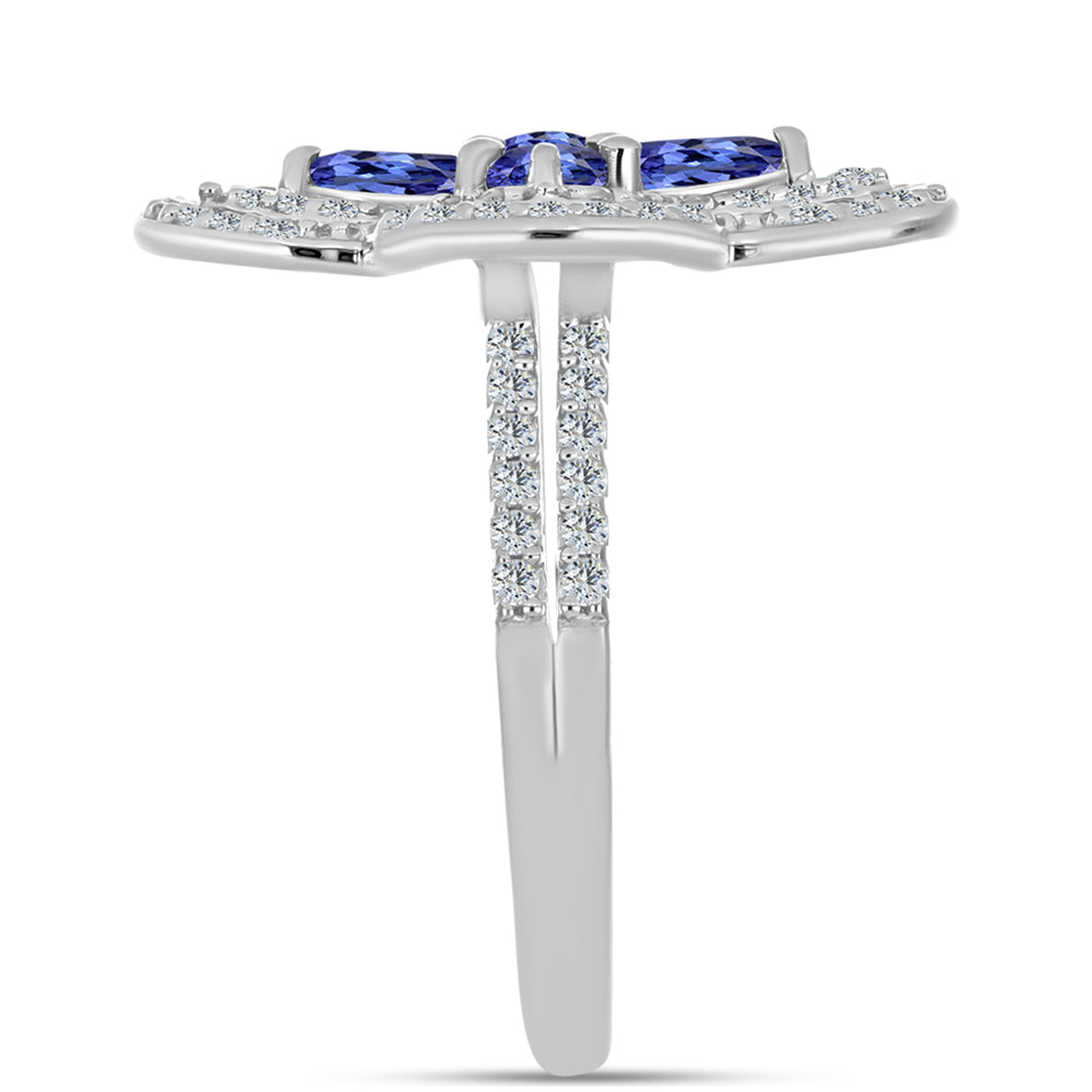 Ezüst Gyűrű "AAA" Osztályú Tanzanittal