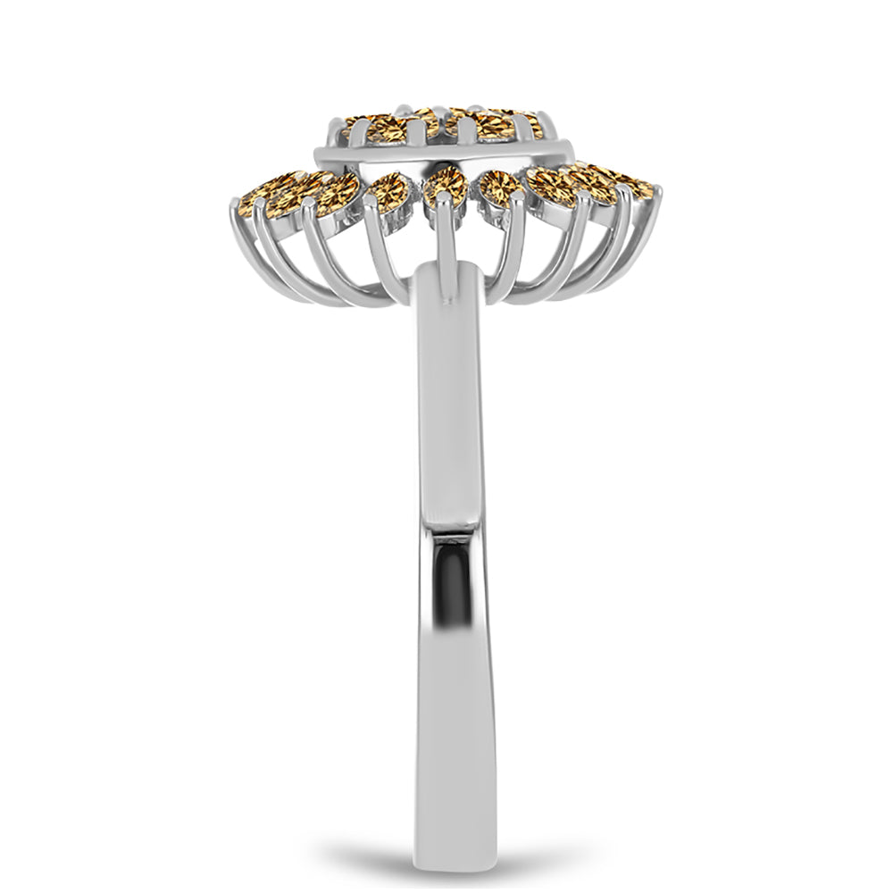 Ezüst Gyűrű Pezsgő Moissanite-tal