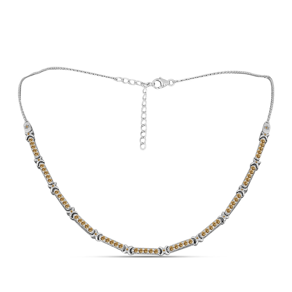 Ezüst Nyaklánc Pezsgő Moissanite-tal