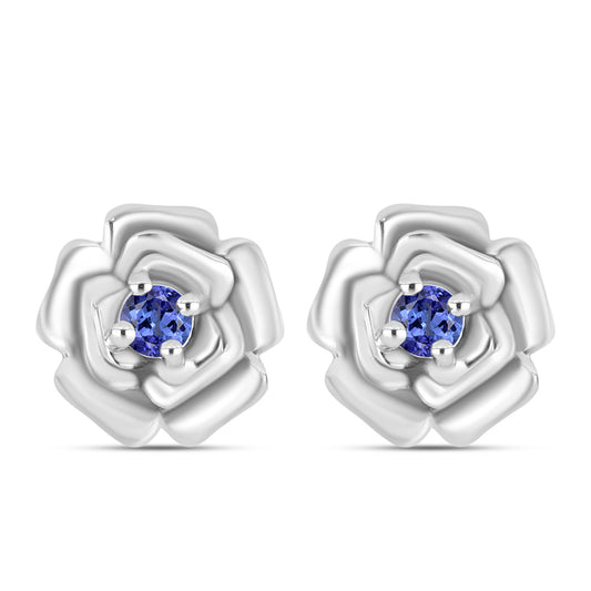 Ezüst Fülbevaló "AAA" Osztályú Tanzanittal