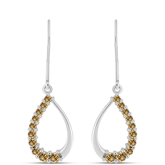 Ezüst Fülbevaló Pezsgő Moissanite-tal