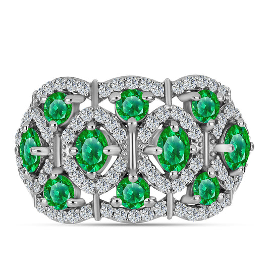 Ezüst Gyűrű Kijani Gránáttal