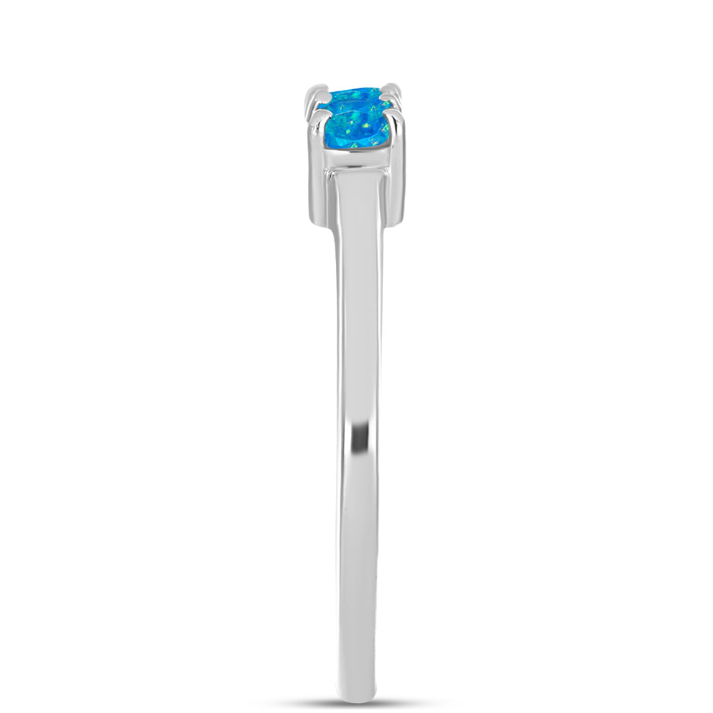 Ezüst Gyűrű Etiópiai Paraiba Kék Opállal