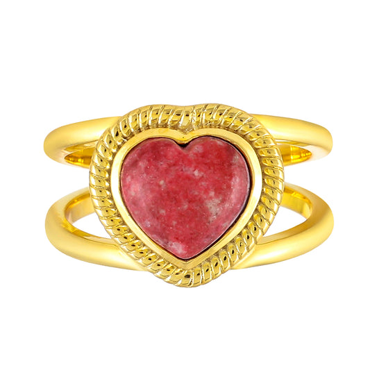 Arannyal Bevont Ezüst Gyűrű Thulittal