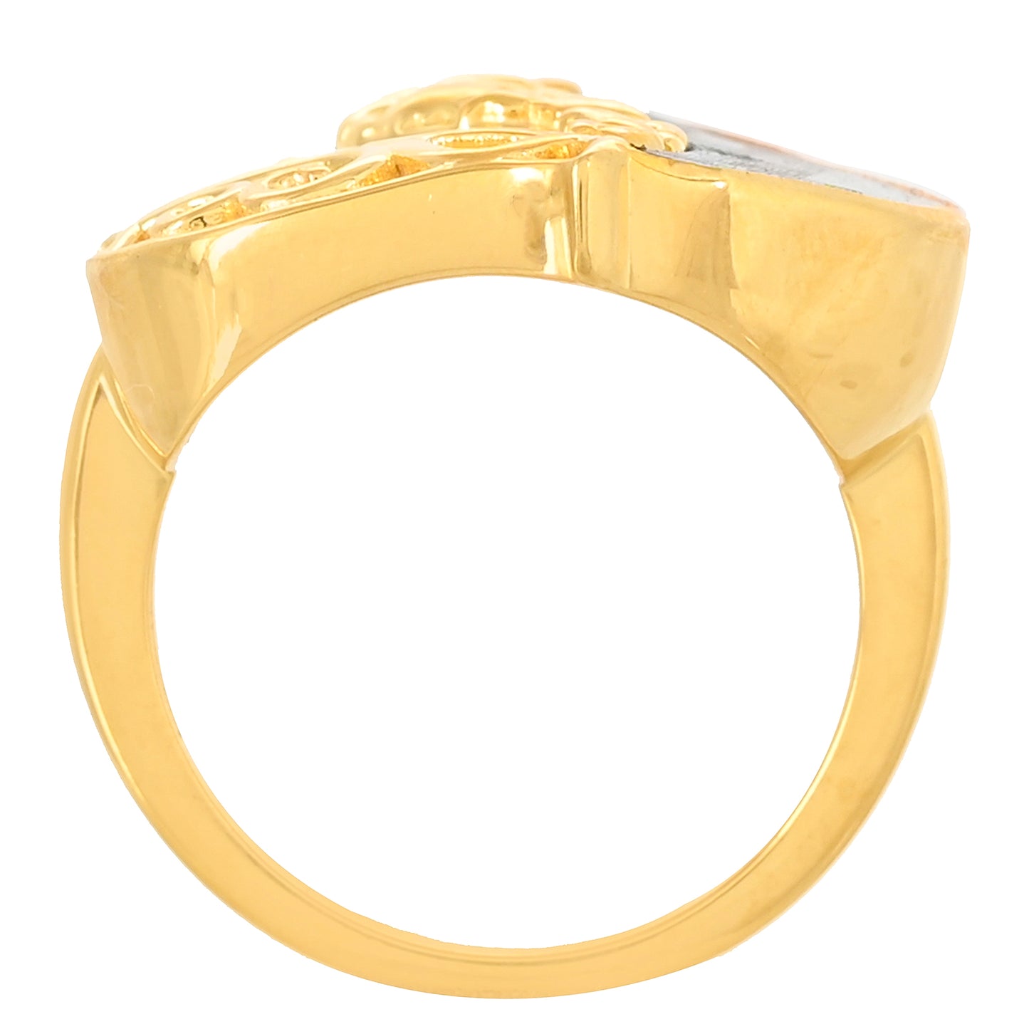 Arannyal Bevont Ezüst Gyűrű Abalone Kagylóval