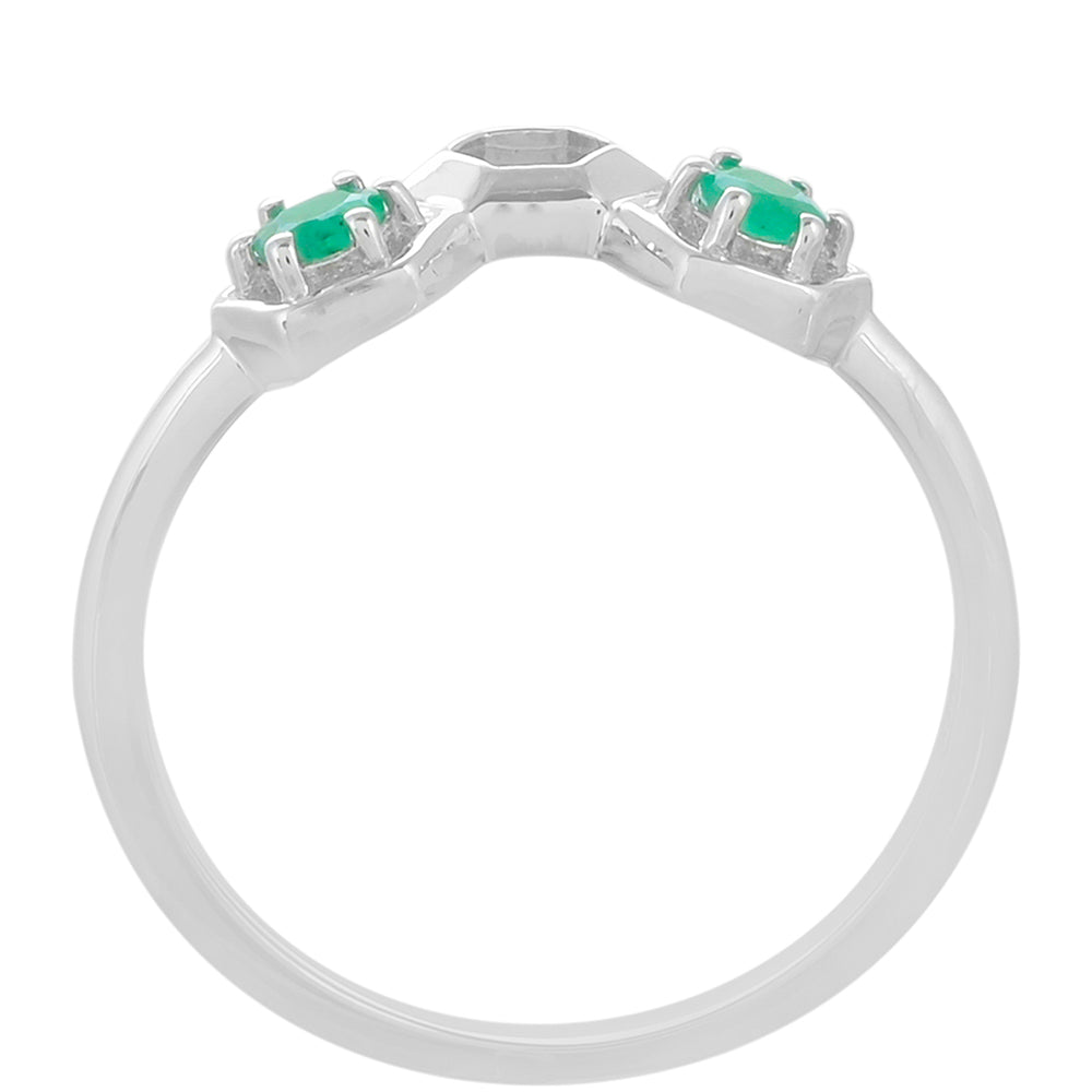 Ezüst Gyűrű Brazil Smaragddal