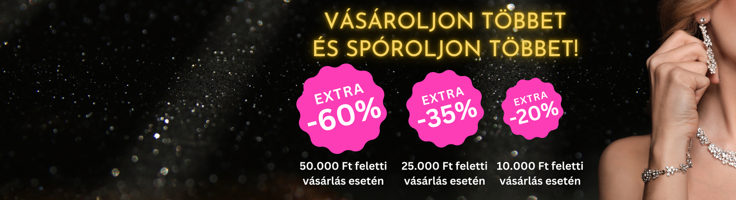 Ékszerek 60% kedvezménnyel