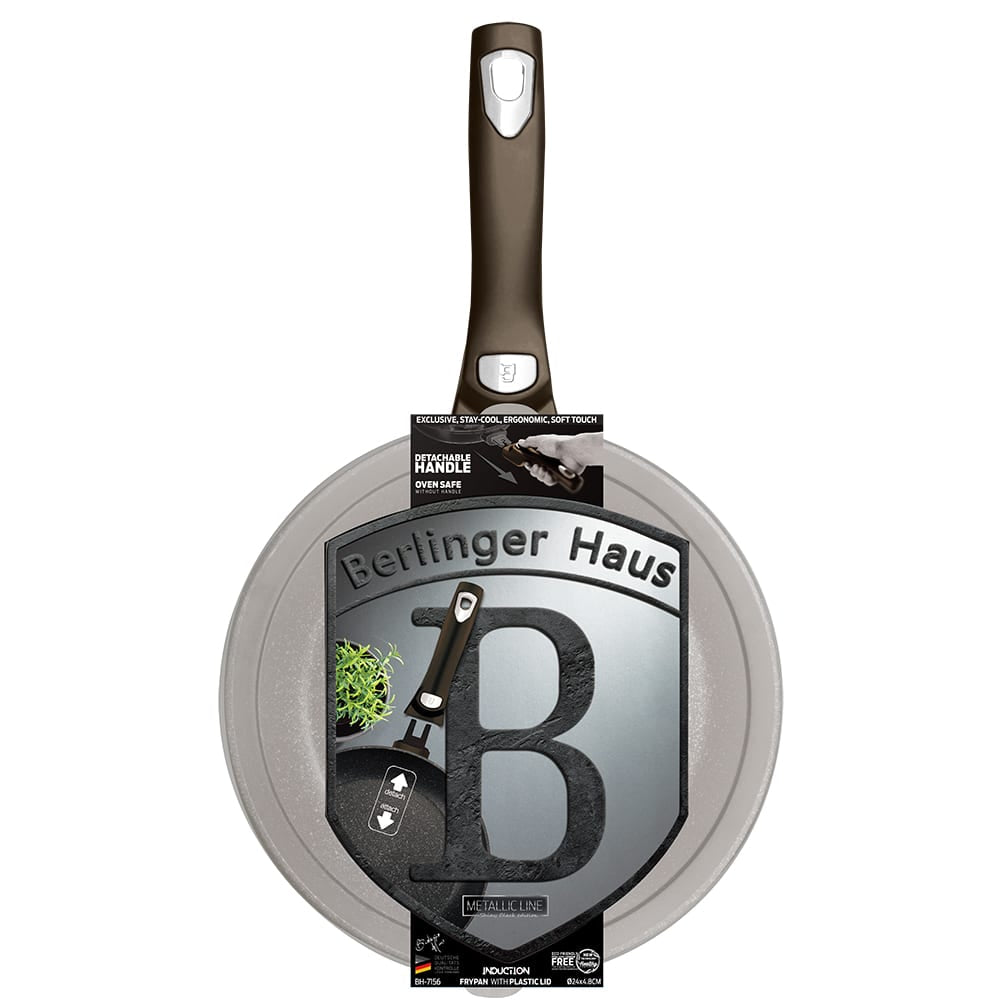 Berlinger Haus Metallic Line Shiny Black Edition Serpenyő levehető nyéllel, 28 cm 2 