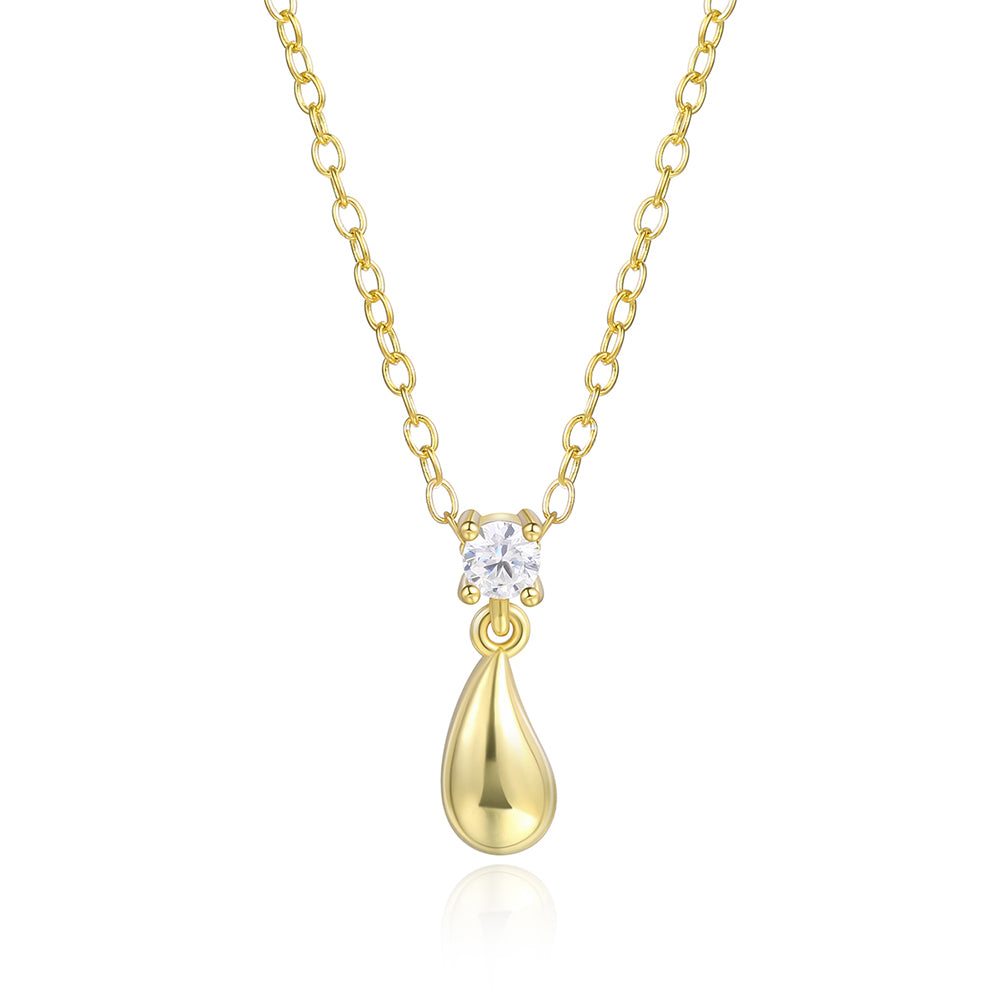 Arany tónusú Emporia Ötvözetű Nyaklánc Fehér Emporia® Kristállyal