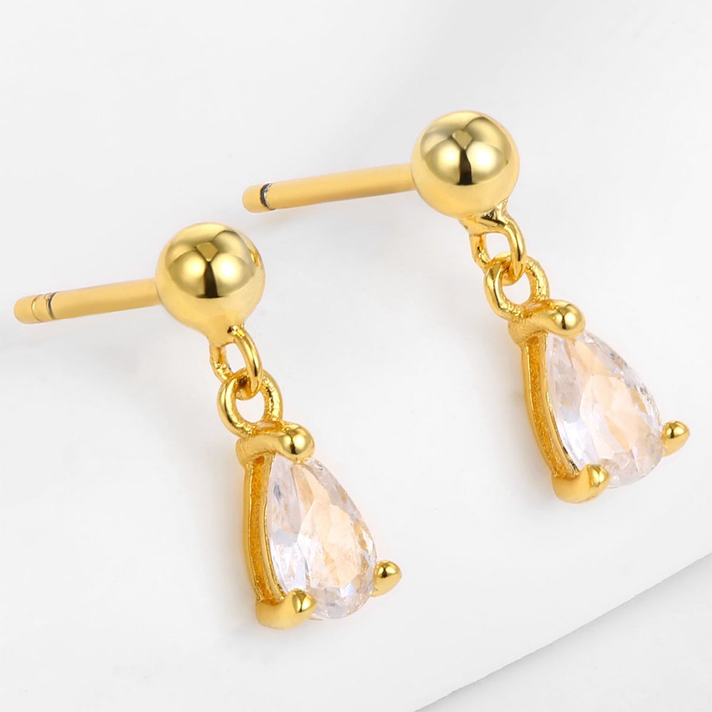 Arany tónusú Emporia Ötvözetű Fülbevaló Fehér Emporia® Kristállyal 1 