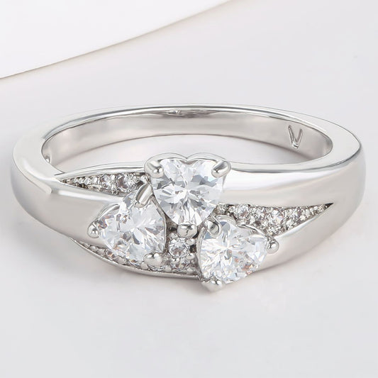 Arany tónusú Emporia Ötvözetű Gyűrű Fehér Emporia® Kristállyal