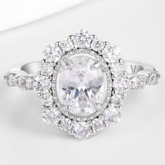 Arany tónusú Emporia Ötvözetű Gyűrű Fehér Emporia® Kristállyal