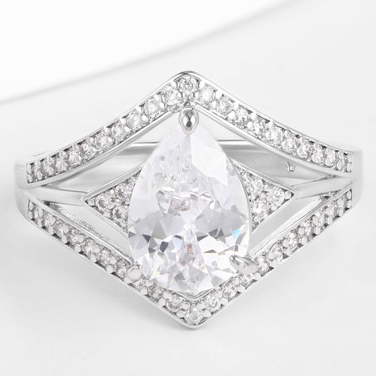 Arany tónusú Emporia Ötvözetű Gyűrű Fehér Emporia® Kristállyal