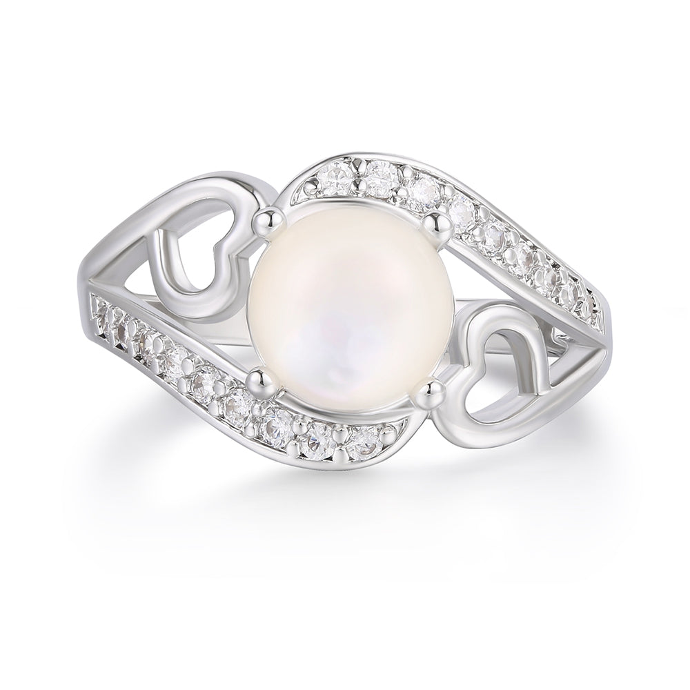 Arany tónusú Emporia Ötvözetű Gyűrű Fehér Emporia® Kristállyal és Tűzzománccal 1 