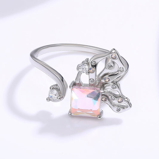 Arany tónusú Emporia Ötvözetű Gyűrű Rózsaszínű Emporia® Kristállyal