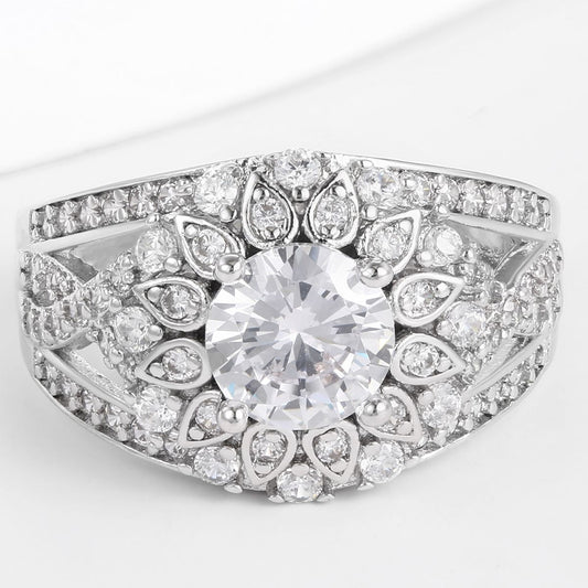 Arany tónusú Emporia Ötvözetű Gyűrű Fehér Emporia® Kristállyal