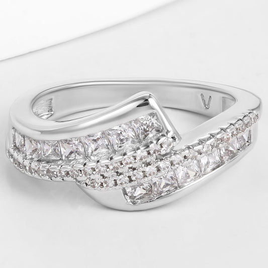 Arany tónusú Emporia Ötvözetű Gyűrű Fehér Emporia® Kristállyal