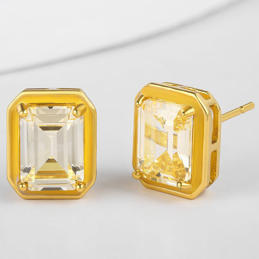 Arany tónusú Emporia Ötvözetű Fülbevaló Fehér Emporia® Kristállyal