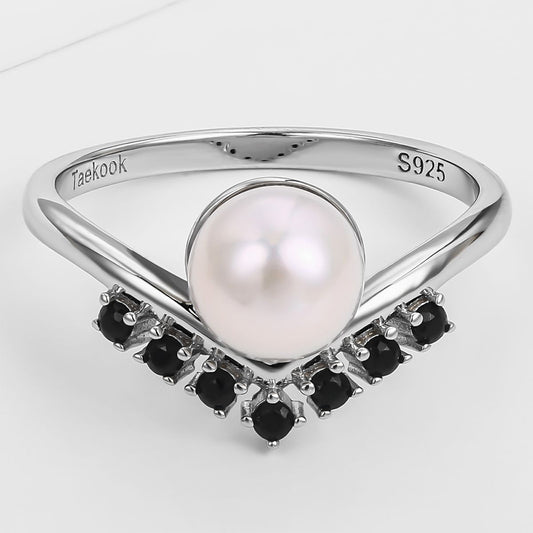 Arany tónusú Emporia Ötvözetű Gyűrű Fekete Emporia® Kristállyal